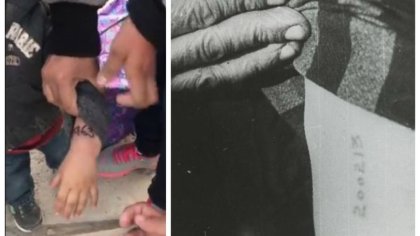 Autoridades fronterizas marcan a niños migrantes en el brazo como en el Holocausto