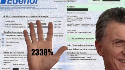 En los últimos tres años los tarifazos en servicios públicos llegaron al 2.338 %