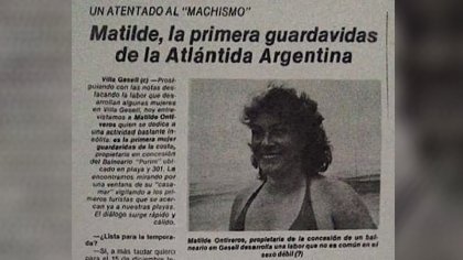 La historia de una pionera: Matilde Ontiveros, primera guardavidas de Argentina