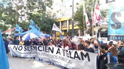 [Video] Despidos en Télam: protesta contra las presiones del Gobierno al Poder Judicial 