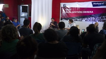 Madygraf: Hernán Camarero y Christian Castillo abrieron el ciclo Ideas bajo gestión obrera