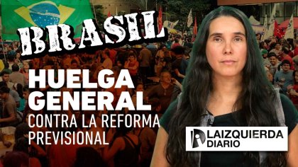 Huelga general en Brasil contra la reforma previsional - YouTube