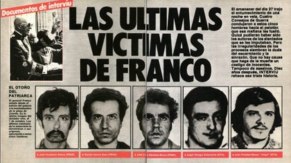 Los últimos fusilados del Franquismo. Franco murió matando hasta el final