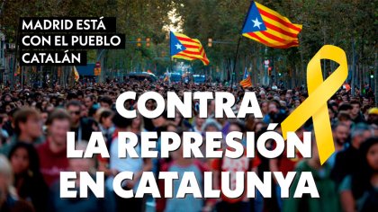 Acto en Madrid contra la represión en Catalunya y por el derecho a decidir