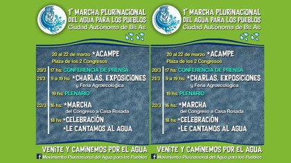 Día Mundial del Agua: marcharán a Plaza de Mayo contra el avance del extractivismo