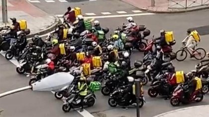 Manifestación de Riders: “Nuestras condiciones como falsos autónomos son de total explotación”