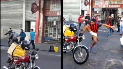 La Plata: taxistas agreden violentamente a jóvenes repartidores 