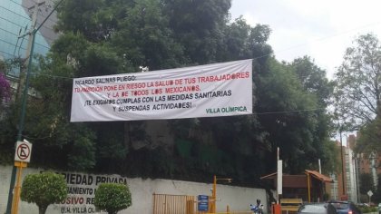 Alcaldía de Tlalpan amenaza a vecinos por colgar manta contra Salinas Pliego 