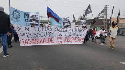 [Fotogalería] Reclamo de organizaciones en Puente La Noria por la crisis alimentaria y sanitaria