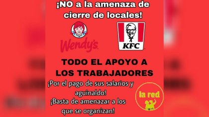 Trabajadores de KFC y Wendy's en lucha denuncian amenazas de cierre de locales