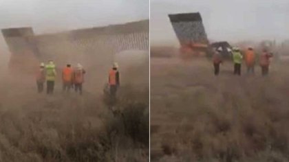 Tormenta tropical Hanna derriba el muro de Trump en Tamaulipas