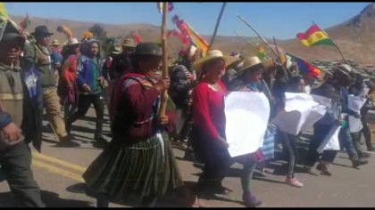 Campesinos del Norte de Potosí dicen “Fuera Áñez” y demandan una agenda popular