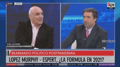 José Luis Espert en "El noticiero A24" de Feinmann, por "A24" el 11 de agosto de 2020 - YouTube