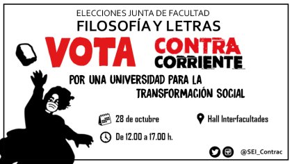 Vota Contracorriente en Filosofía y Letras: seis puntos para revolucionar la universidad