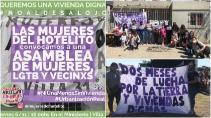 Mujeres de El Hotelito-Villa 31 resisten orden de desalojo y convocan una asamblea solidaria - YouTube