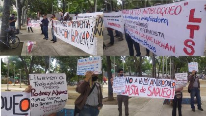 Se realizó protesta frente a la Fiscalía contra la “Ley antibloqueo” y contra la represión