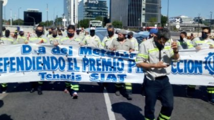 Trabajadores de Tenaris Siat se movilizan contra el recorte salarial