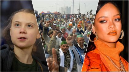 La lucha más grande del mundo: Rihanna y Greta Thunberg apoyan a los agricultores en India