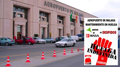 CGT convoca una huelga indefinida en el servicio de mantenimiento del aeropuerto de Málaga