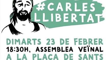 Carles de Sants en prisión preventiva por manifestarse por la libertad de Hasél