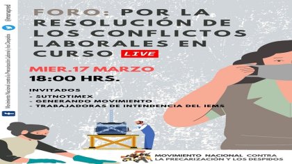 Foro: Por la resolución de los conflictos laborales en curso