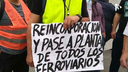 24M. Tercerizados ferroviarios: "Vamos a hacer lo que sea para pasar a planta permanente" - YouTube