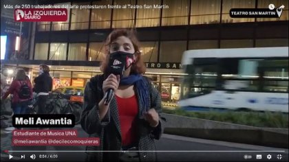 Más de 250 trabajadores del arte protestaron frente al Teatro San Martín - YouTube