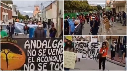 Masiva movilización contra la megaminería contaminante en Andalgalá