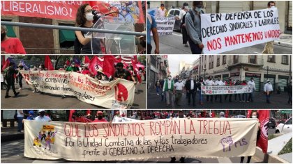 Manifestaciones de trabajadores en varios estados por el 1° de mayo