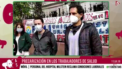 &#127973; HOSPITAL MILSTEIN | Precarizados realizan acción para visibilizar sus condiciones laborales - YouTube