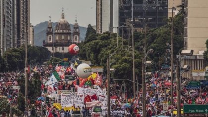 Las manifestaciones de repudio contra Bolsonaro se sintieron en todo Brasil