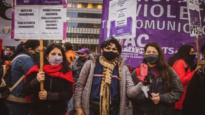 Caravana de telefónicos contra la tercerización laboral y exigiendo vacunas - YouTube