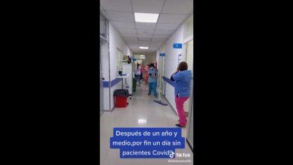 Un día sin pacientes covid: el festejo de les esenciales de la salud en Mar de Ajó