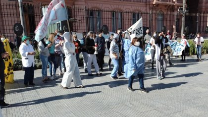 Autoconvocados de salud del AMBA se manifestaron en Plaza de Mayo