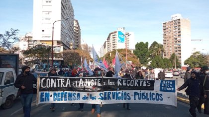 Movilización de los trabajadores de empresas públicas en imágenes