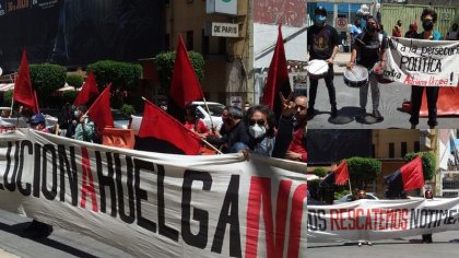 A 523 días de huelga, nueva protesta del SutNotimex en el Senado