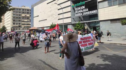 Nueva jornada de movilización de los trabajadores del tren en Málaga