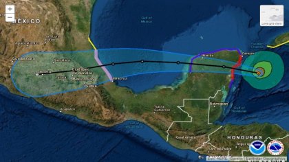 Huracán "Grace" toca costas en Quintana Roo