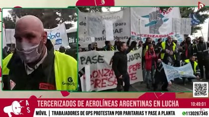 ✈️ TERCERIZADOS DE AEROLÍNEAS ARGENTINAS | Trabajadores de GPS por paritarias y pase a planta - YouTube