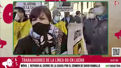 Movilización trabajadores Línea 60 | Repudio al cierre de la causa por el crimen de David Ramallo - YouTube