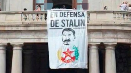 Stalin presente en el día contra el estalinismo en Valencia, España