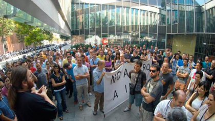 La jornada de huelga de los trabajadores INDRA se extiende a Barcelona