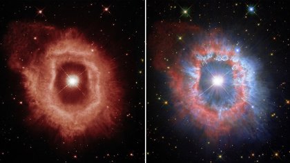 El telescopio espacial Hubble capturó impactantes imágenes del ojo de una “estrella monstruo” moribunda