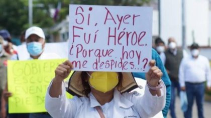 Más de diez días de protestas de trabajadores de la salud en Oaxaca