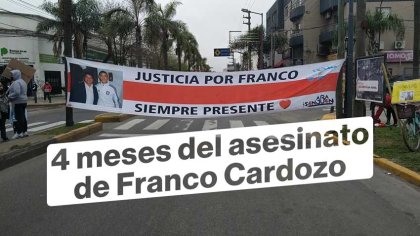 Nueva concentración en Fiscalía de Don Torcuato a cuatro meses del asesinato de Franco Cardozo - YouTube