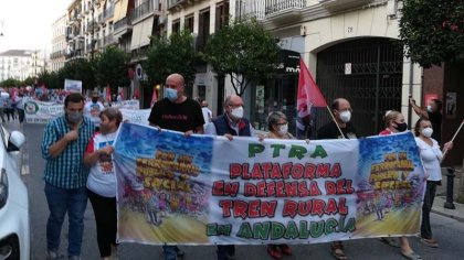 Gran movilización por el tren público rural en Andalucía 