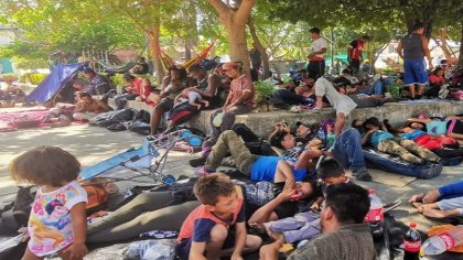 La caravana migrante llegó a Oaxaca, pero su destino final es EE. UU.