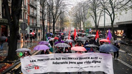 El sindicalismo vasco llena las calles por la derogación de las reforma de pensiones y laboral