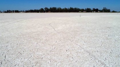 Santa Fe: impresionantes imágenes de la Laguna Paiva completamente seca