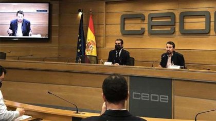 Pablo Iglesias dicta clases de “liderazgo” para la patronal de la CEOE